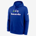 Sudadera con gorro sin cierre Nike de la NFL para hombre Seattle Seahawks Best Season Rewind Club - Royal
