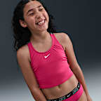 Conjunto de midkini con espalda cruzada para niña talla grande Nike Swim