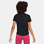 Nike One Older Kids' (Girls') Dri-FIT Short-Sleeve Training Top