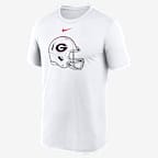 Playera universitaria Nike Dri-FIT para hombre Georgia 2026 White Out Helmet - Blanco