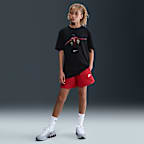 Playera de fútbol Nike para niños talla grande Sophia Wilson "So Win" - Negro