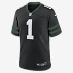 Jersey de fútbol americano Nike de la NFL Game para hombre Sauce Gardner New York Jets - Negro