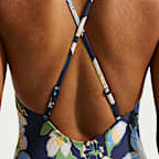 Traje de baño de una pieza con cuello en forma de U para mujer Nike Swim