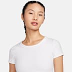 Nike One Fitted 女款 Dri-FIT 短袖短版上衣