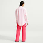 Nike Sportswear Chill Poplin Women's Oversized Woven Long-Sleeve Striped Top