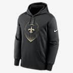 New Orleans Saints Icon Men’s Nike Therma NFL Pullover Hoodie - Black