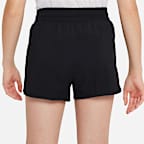 Nike One Older Kids' (Girls') Dri-FIT High-Waisted Woven Training Shorts