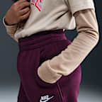 Nike Sportswear Club Fleece Big Kids' (Girls') High-Waisted Fitted Pants