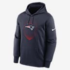 New England Patriots Icon Men’s Nike Therma NFL Pullover Hoodie - Navy