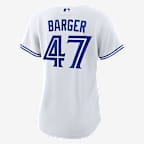 Jersey Nike de la MLB Replica para mujer Addison Barger Toronto Blue Jays 2025 World Series Participant
