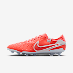 Nike Tiempo Legend 10 Elite Artificial-Grass Football Boots - Hot Lava/White