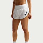 Nike Tempo Flow Swoosh Women's Dri-FIT Mid-Rise Brief-Lined Running Shorts