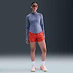 Nike Tempo Flash Dri-FIT-løbetrøje med 1/4 lynlås til kvinder