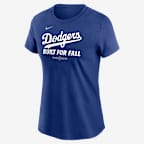 Los Angeles Dodgers 2025 Postseason Authentic Collection Women's Nike MLB T-Shirt - Rush Blue