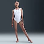 Nike Gymnastics Victory Lane Leotard - White