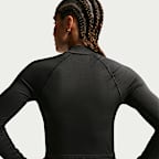 Playera de entrenamiento de cierre completo para mujer Nike Pro Seamless