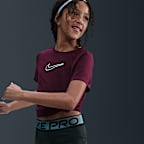 Nike Pro Big Kids' (Girls') Dri-FIT 3" Shorts with Shine Accents