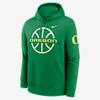 Oregon Ducks Club Basketball Icon Men's Nike College Pullover Hoodie - Apple Green
