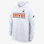 Cleveland Browns Alt Standard Issue Men's Nike Dri-FIT NFL Pullover Hoodie - White