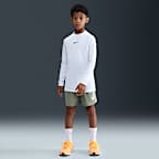 Playera de cuello redondo y manga larga Dri-FIT para niño talla grande Nike Pro