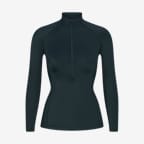 Playera de manga larga con medio cierre para mujer NikeSKIMS Shine