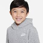 Sudadera con gorro sin cierre de tejido Fleece infantil Nike Sportswear Club