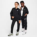 Huvtröja i sweatshirttyg Nike Club Fleece med hel dragkedja för ungdom