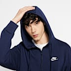 Sweat à capuche et zip Nike Sportswear Club Fleece pour Homme