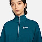 Sudadera con cierre de 1/4 de tejido Fleece para mujer Nike Sportswear Swoosh