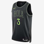 Jersey Nike Dri-FIT Swingman de la NBA para hombre CJ McCollum New Orleans Pelican City Edition 2023/24 - Negro