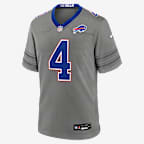 James Cook III Buffalo Bills Men's Nike NFL Game Jersey - Grey
