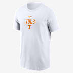 Playera universitaria Nike para hombre Tennessee 2-Hit Stacked - Blanco