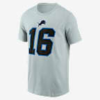 Jared Goff Detroit Lions Rivalries Collection Men's Nike NFL T-Shirt - Silver