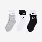 Nike Little Kids' Double Welt Ankle Socks (3 Pairs)