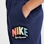Pants de tejido Fleece para niños talla pequeña Nike Sportswear Powder Play