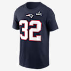 TreVeyon Henderson New England Patriots Super Bowl LX Men's Nike NFL T-Shirt - Navy