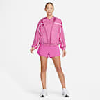 Nike Air Dri-FIT 女款短袖 1/4 開襟拉鍊跑步上衣