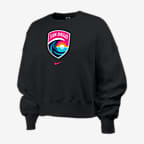 Sudadera de cuello redondo Nike de la NWSL para mujer San Diego Wave FC Phoenix Fleece - Negro