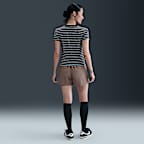 ナイキ スポーツウェア チル ニット ウィメンズ スリム ストライプド Tシャツ