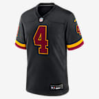 Jersey Nike de la NFL Game para hombre Luke McCaffrey Washington Commanders - Negro