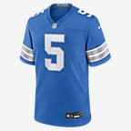 Jersey de fútbol americano Nike de la NFL Game para hombre David Montgomery Detroit Lions - Azul