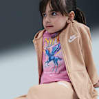 Conjunto de dos piezas de sudadera con gorro para niños talla pequeña Nike Full-Zip Club Set