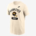 Iowa Legacy Arch Helmet Men's Nike College T-Shirt - Natural