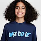 Playera de manga larga Dri-FIT para niño talla grande Nike Swim Hydroguard