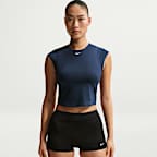 Playera de manga tipo casquillo para mujer Nike Swim Effortless Essential