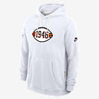 Cleveland Browns Alt Offensive Set Play Sideline Men's Nike Dri-FIT NFL Pullover Hoodie - White