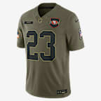 Christian McCaffrey San Francisco 49ers Salute to Service Men's Nike Dri-FIT NFL Limited Jersey - Medium Olive