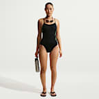 Traje de baño de una sola pieza con espalda deportiva para mujer Nike Swim HydraStrong Fly