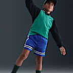 Shorts de básquetbol Dri-FIT de 13 cm para niños talla grande Nike Crossover