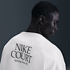 Męska bluza z dzianiny dresowej z okrągłym dekoltem NikeCourt